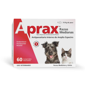 Aprax 10 kg Razas Medianas y Gatos x 60 comp (Richmond) - Imagen 1