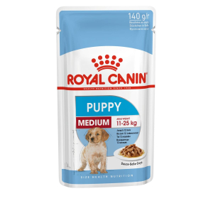 Royal Canin Medium Puppy Pouch Humedo 140 gr x 10 Unidades (Caja)