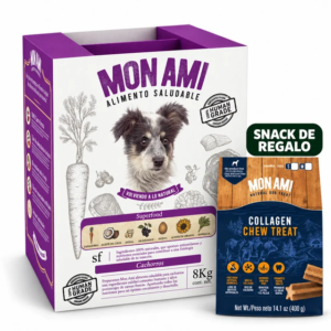 Mon Ami Superfood para cachorros con snack Collagen Chew Treat de 400 g de regalo