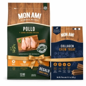 Mon Ami Alimento Saludable Pollo x 12kg + SNACK DE REGALO