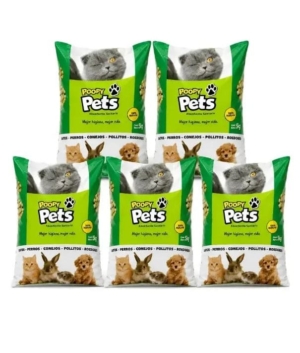 Poopy Pets Pellets Piedras de Madera Sanitarias 5Kg x5u - Imagen 1