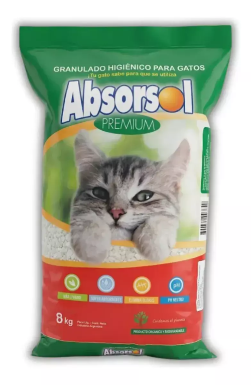 Absorsol Premium Piedras Sanitarias 8 kg Bolsa de piedras sanitarias Absorsol Premium de 8 kg.