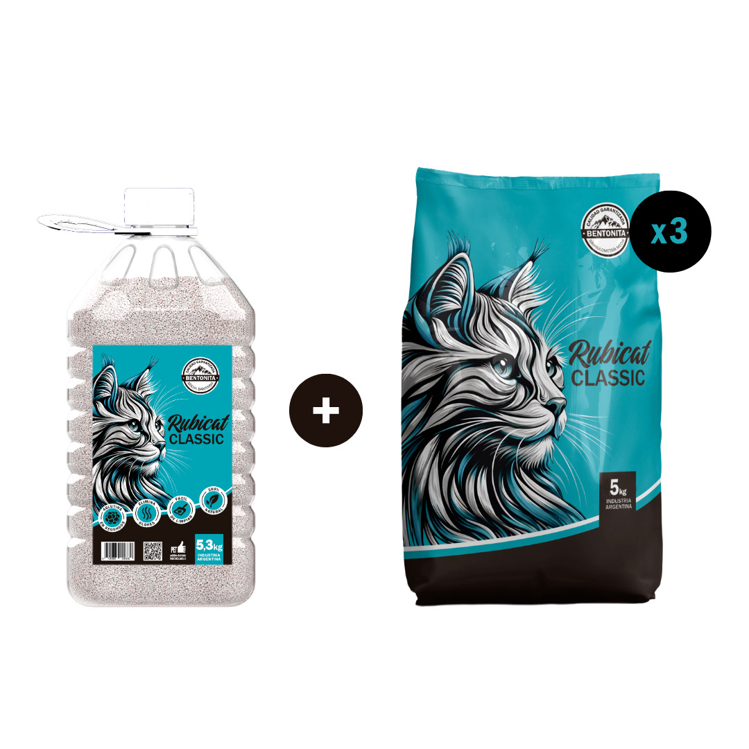 Combo Rubicat Classic 5,3 kg + Classic 5 kg x 3