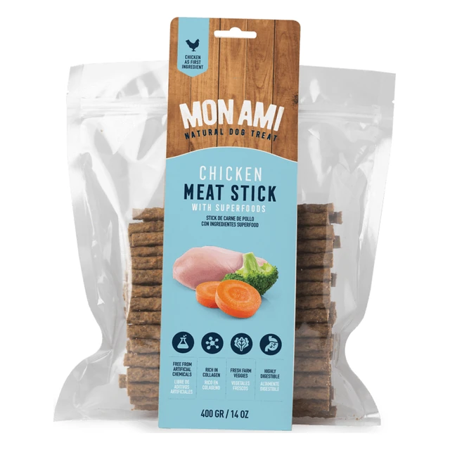 Mon Ami Meat Stick Chicken x 400 g - Universo Mascota