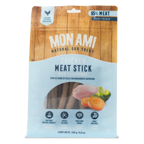 Mon Ami Meat Stick Chicken x 400 g - Universo Mascota