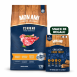 Promoción Mon Ami Cordero de 12 kg con snack Collagen Chew Treat de 400 g de regalo