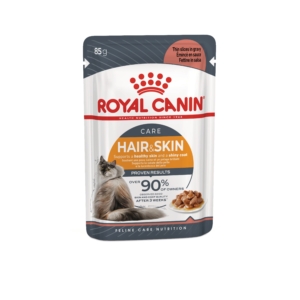 Royal Canin Hair & Skin Care Pouch de 85 g, alimento húmedo para gatos adultos