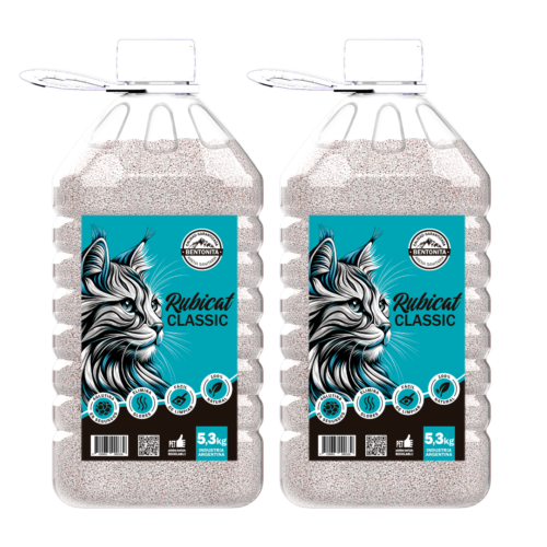 Rubicat Classic Bidón x 5,3 kg - Pack x 2. 2 bidones de 5,3 kg cada uno. Contenido total: 10,6 kg. Rubicat Classic Bidón x 5,3 kg - Pack x 2. 2 bidones de 5,3 kg cada uno. Contenido total: 10,6 kg.