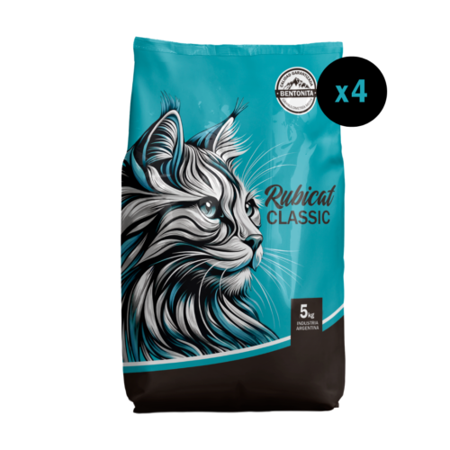 Rubicat Classic Bolsa x 5 kg - Pack x 4. 4 bolsas de 5 kg cada una. Contenido total: 20 kg.