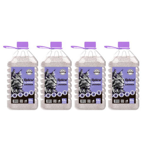 Rubicat Classic Lavanda Bidón x 5,3 kg - Pack x 4. 4 bidones de 5,3 kg cada uno. Contenido total: 21,2 kg. Rubicat Classic Lavanda Bidón x 5,3 kg - Pack x 4. 4 bidones de 5,3 kg cada uno. Contenido total: 21,2 kg.