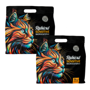 Rubicat Sensitive Microesferas x 5 kg - Pack x 2. 2 bolsas de 5 kg cada una. Contenido total: 10 kg.