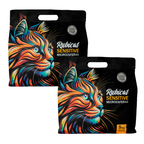 Rubicat Sensitive Microesferas x 5 kg - Pack x 2. 2 bolsas de 5 kg cada una. Contenido total: 10 kg.