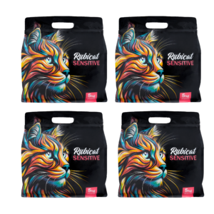 Rubicat Sensitive x 5 kg - Pack x 4. 4 bolsas de 5 kg cada una. Contenido total: 20 kg.