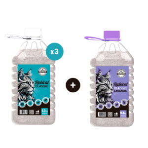 Combo Rubicat: tres bidones Classic de 5,3 kg y un bidón Classic Lavanda de 5,3 kg.
